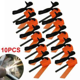 10x Fire Starter Flint Steel Striker Survival Kit Ferro Rod Outdoor Camping Tool