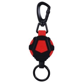 Telescopic Resilience Steel Wire Rope Metal Anti-theft Buckle (Color: Black/Red, Type: Anti-theft Buckle)